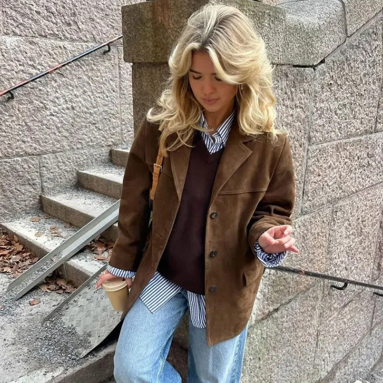 Retro suede jacket