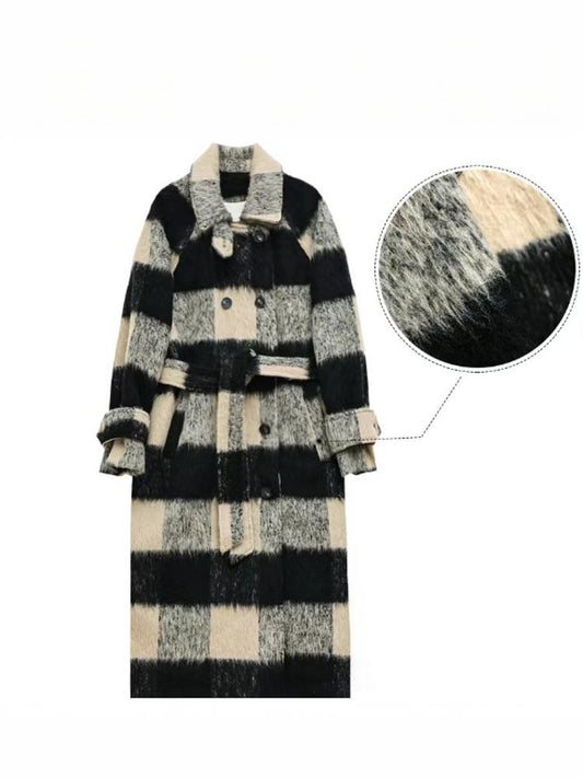 Winter plaid coat