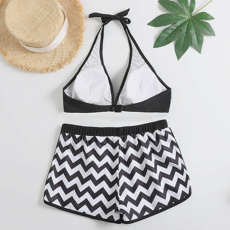 Zigzag Print Ladies Swimwear Bikini.