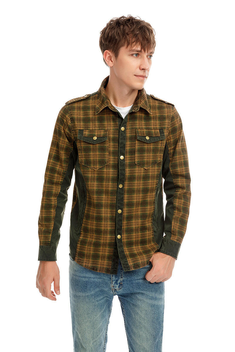 Men Plaid Jacket Casual Autumn Winter Jacket Men Slim Fit Jacket.