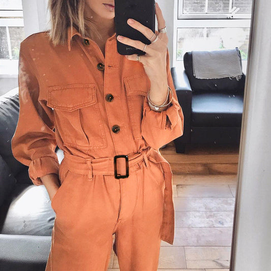 Orange jumpsuit.