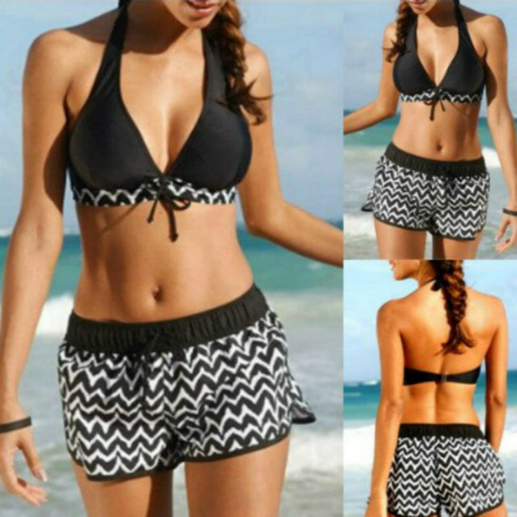 Zigzag Print Ladies Swimwear Bikini.