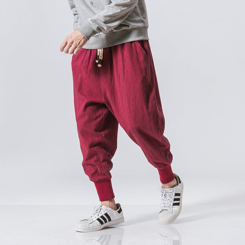 Style Harem Pants Men Streetwear Casual Joggers.