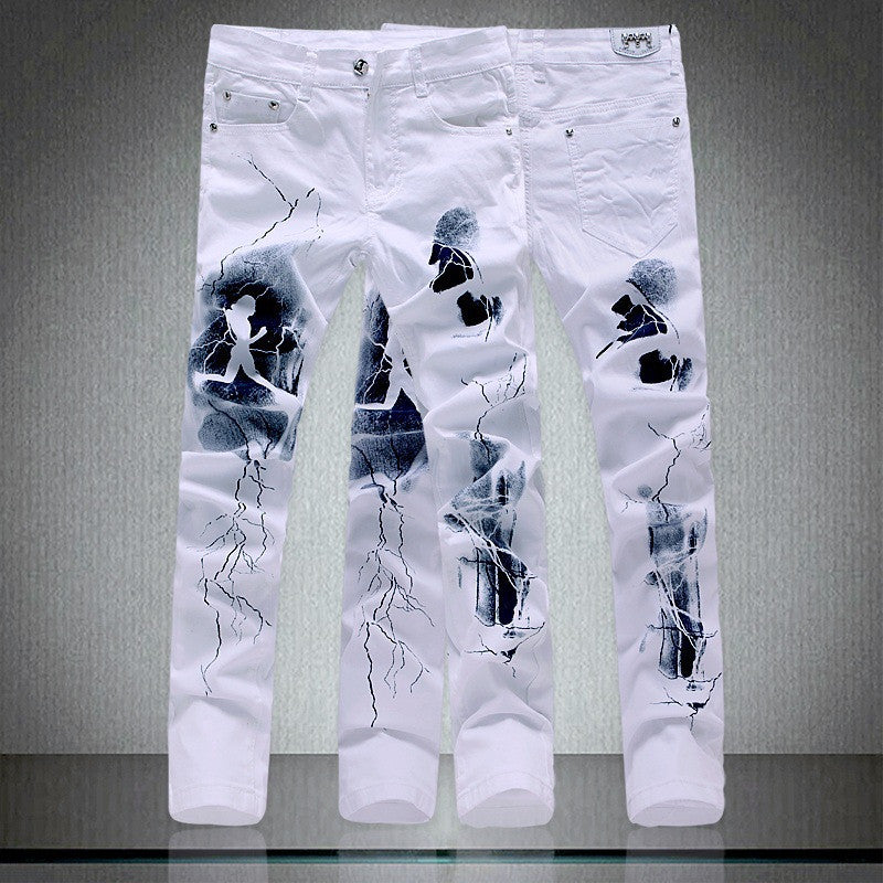 Personalized Print Slim Slim Jeans.