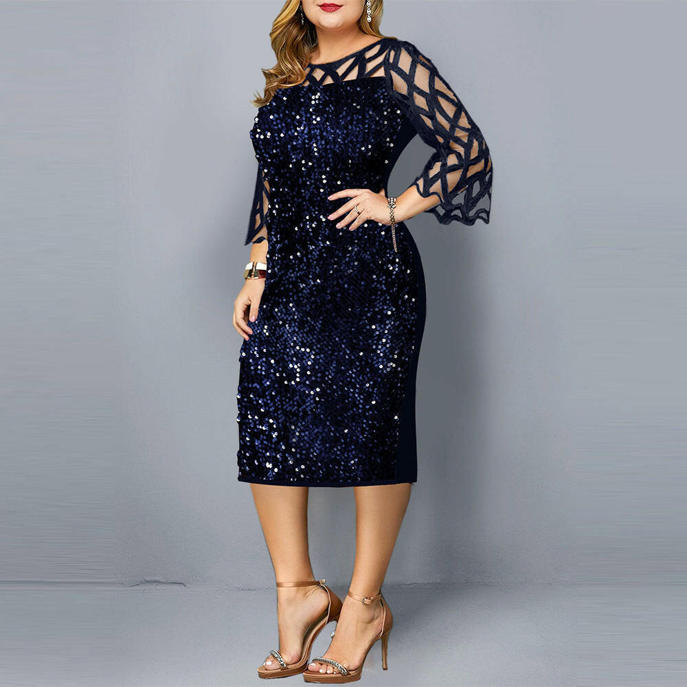 Party Dresses Sequin Plus Size Women's Sexy Night Club Dress.