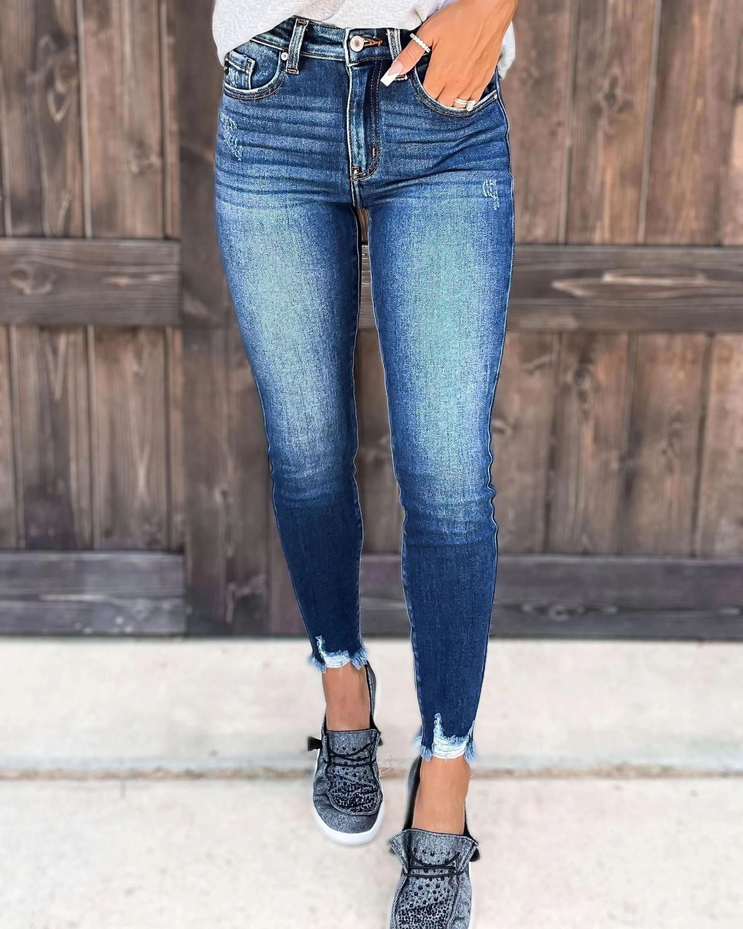 Tassels Skinny Jeans