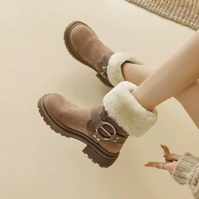 Women's Thick-soled Western Snow Boots.