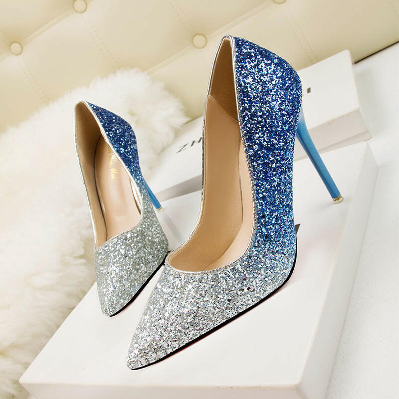 Women's Fashion Pointed Low-cut High Heels.