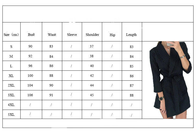 European And American Long Sleeve Solid Color Suit Collar Fashion Belt Short Dress.