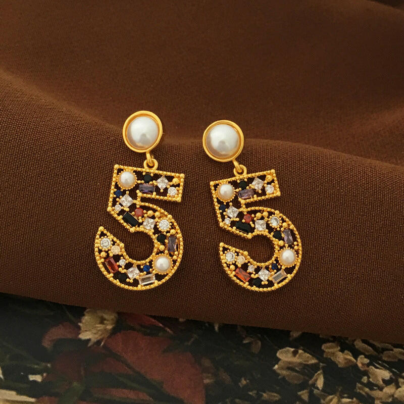 Zircon earrings