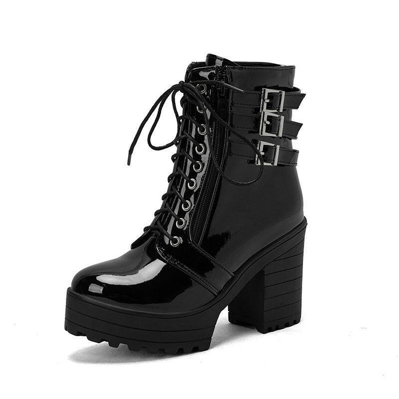 Women's Autumn And Winter Thick Heeled Short Boots.