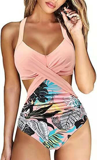 Multicolor Split Bikini Ladies Swimwear.