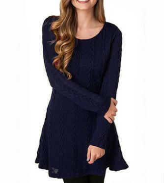 Women Causal  Short Sweater Dress.