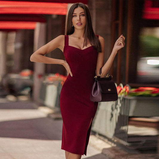 Slit Bandage Dress For Women.