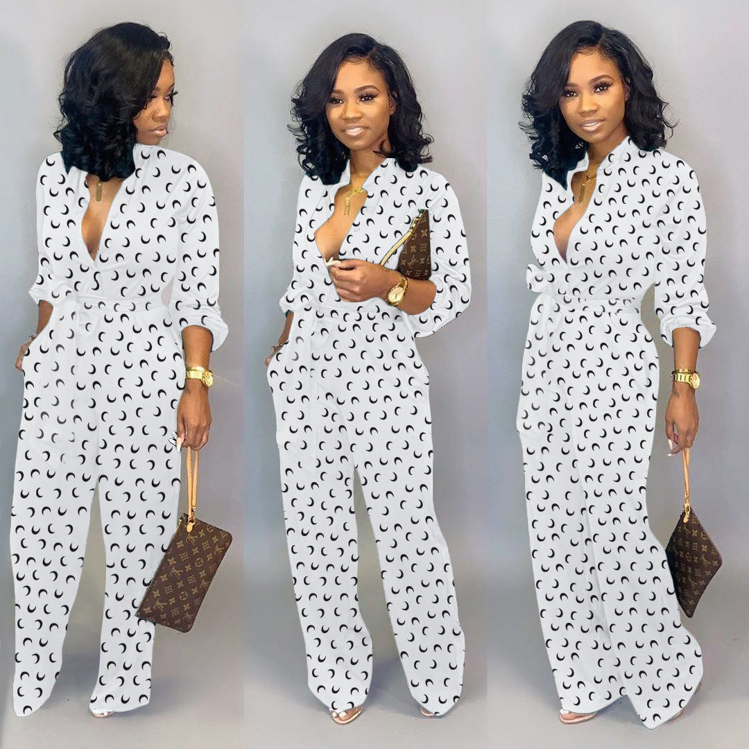 Polka dot jumpsuit.