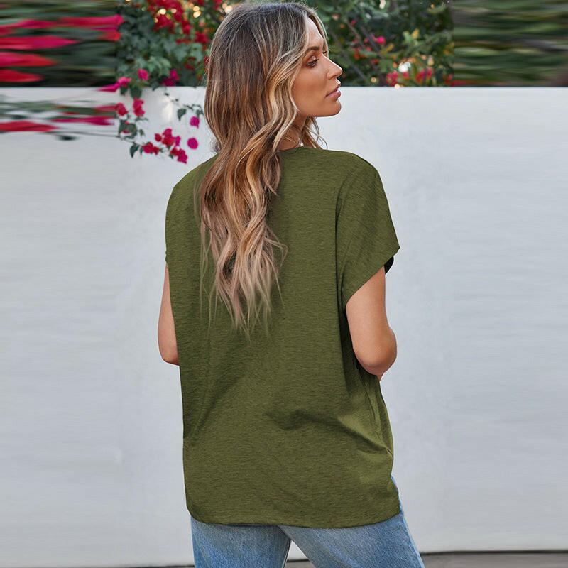 Loose All-match Short-sleeved T-shirt For Women.