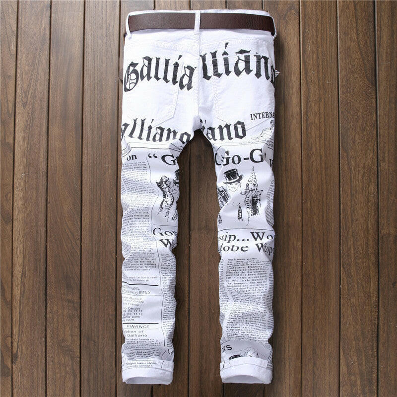 Newspaper jeans.