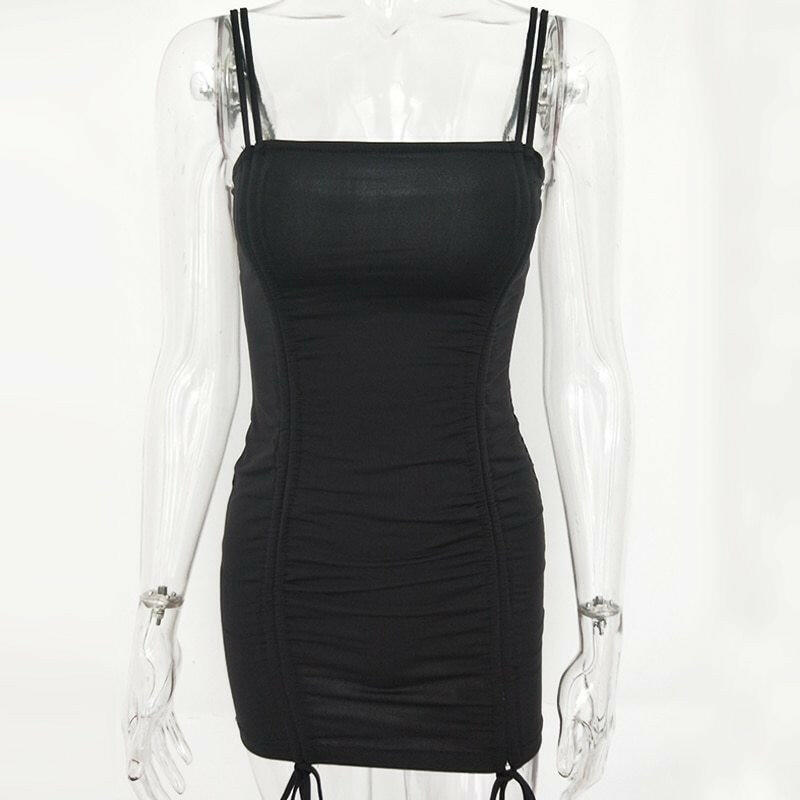 Articat Spaghetti Strap Sexy Backless Women Summer Dress.