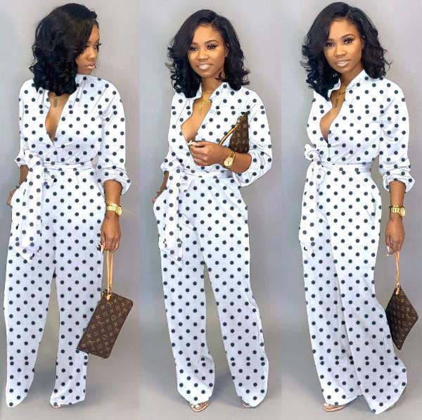 Polka dot jumpsuit.