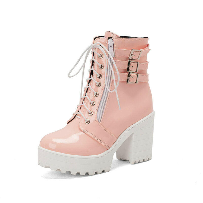 Women's Autumn And Winter Thick Heeled Short Boots.