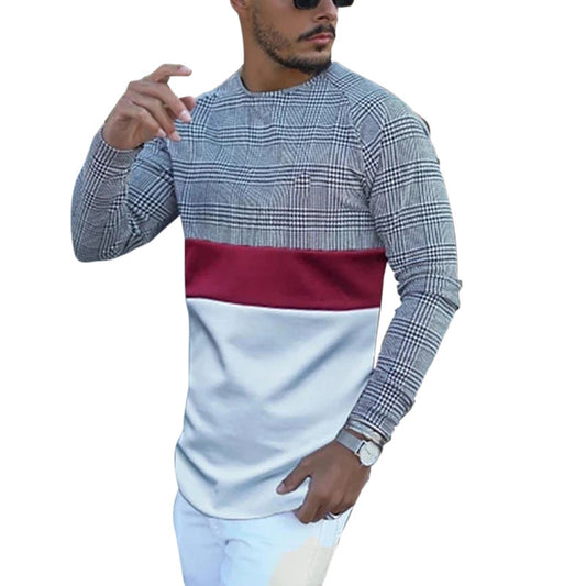 Fashion Long Sleeve Round Neck T-Shirt For Men.