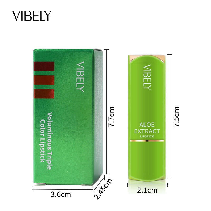 VIBELY Three-color lipstick.