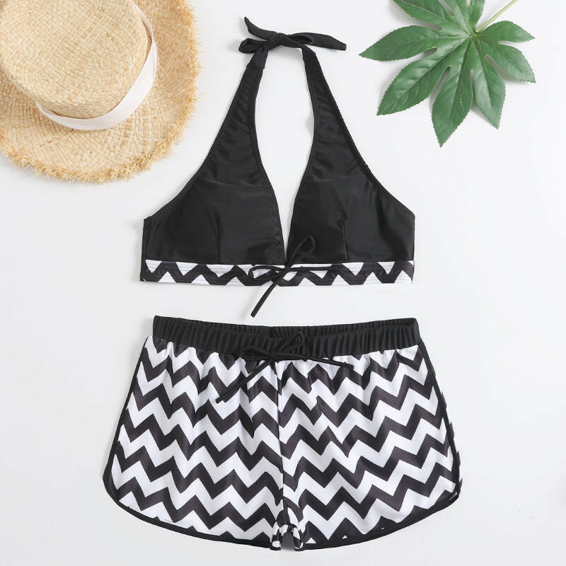 Zigzag Print Ladies Swimwear Bikini.