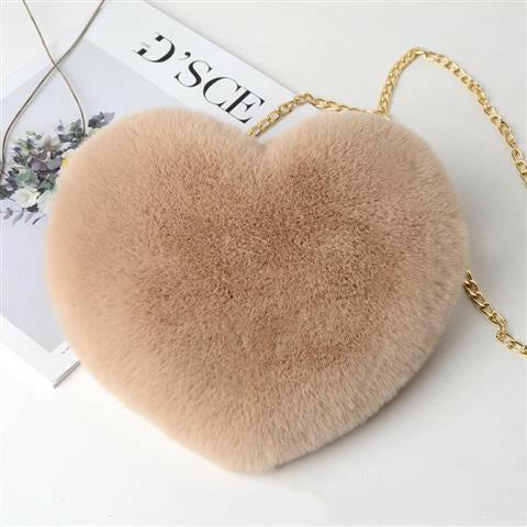 Love Bags For Women Plush Chain Shoulder Bags Valentine's Day Party Bag.