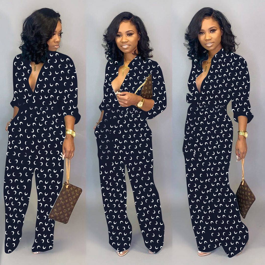 Polka dot jumpsuit.