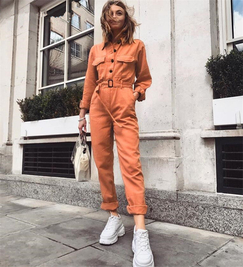 Orange jumpsuit.