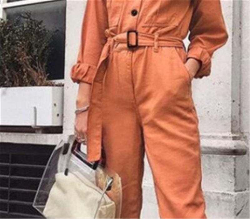 Orange jumpsuit.