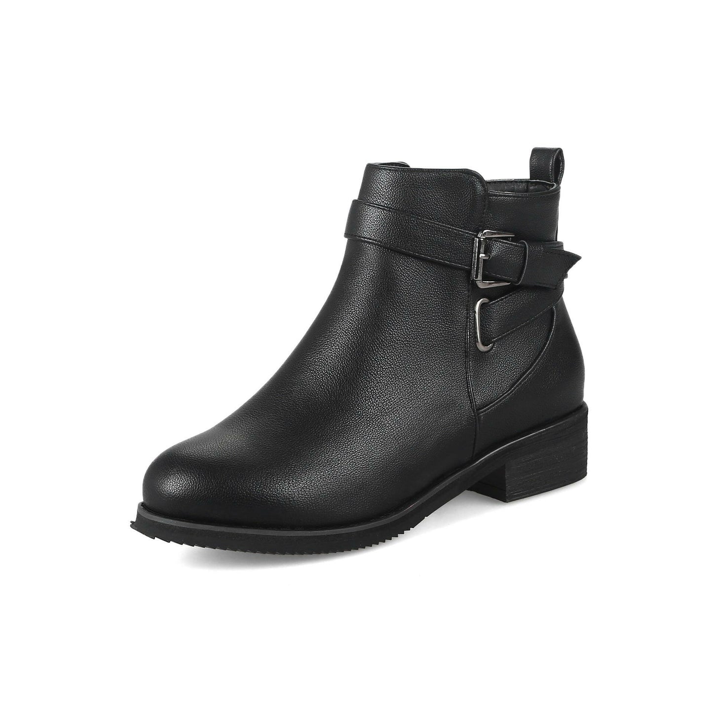 Martin Round Toe Short Low Heel Female Boots.