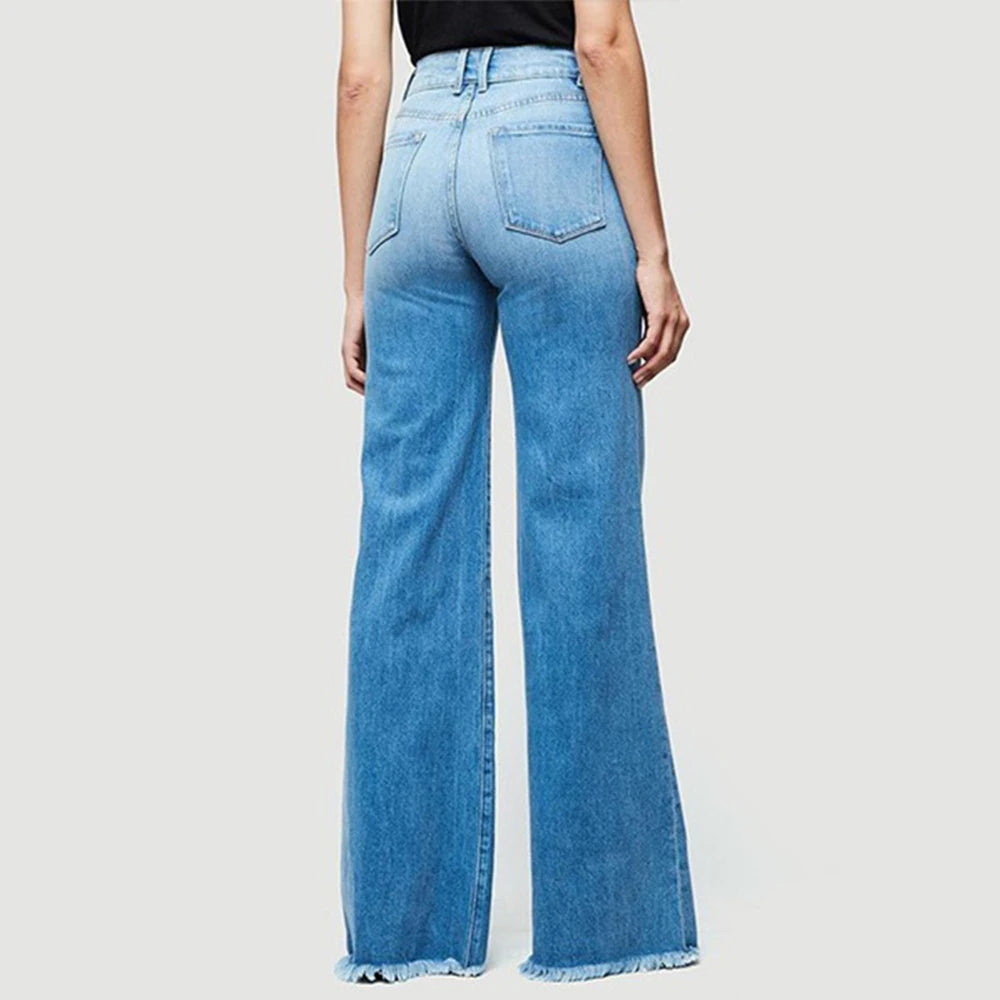 Flare Jeans Pants y2k Women Trousers Wide Leg Jeans.