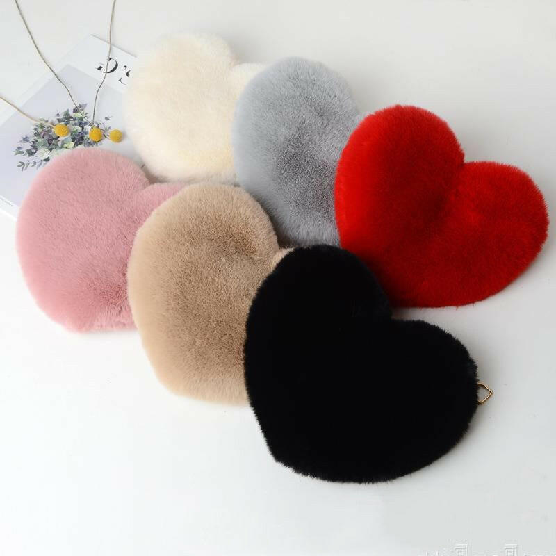 Love Bags For Women Plush Chain Shoulder Bags Valentine's Day Party Bag.