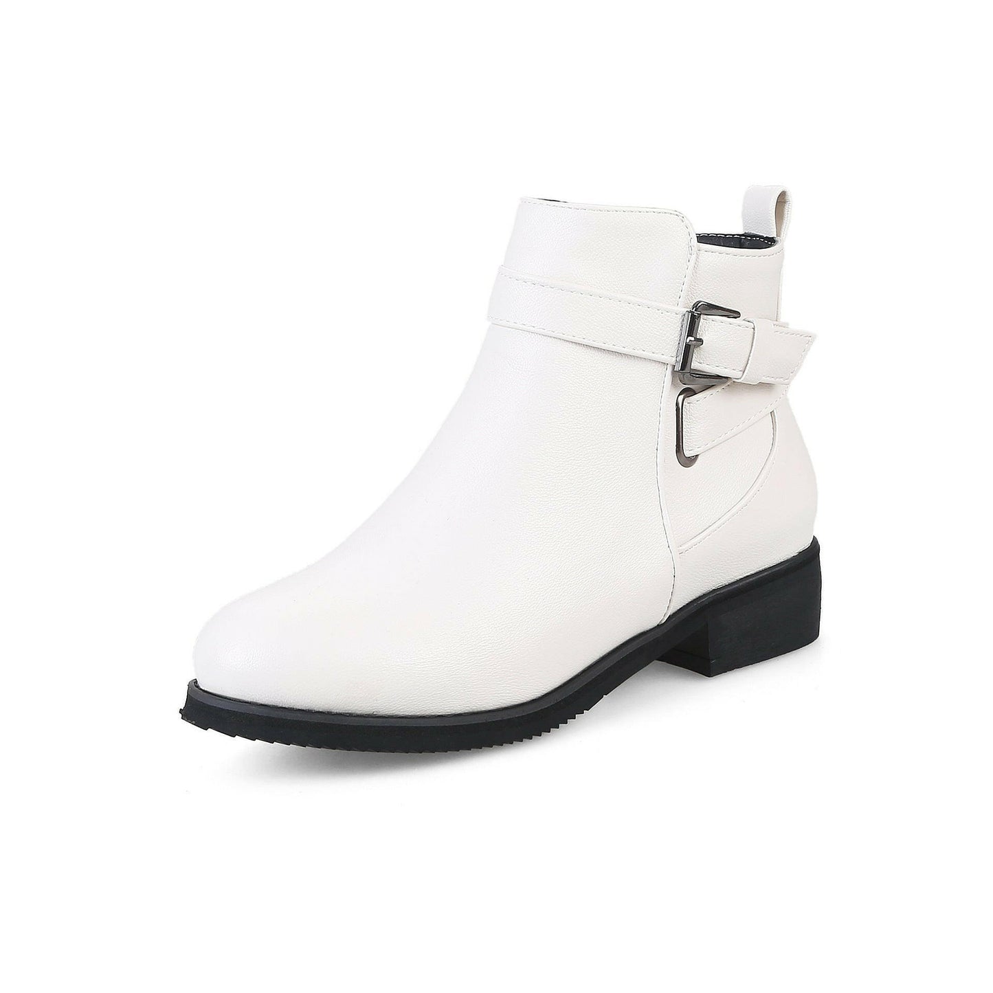 Martin Round Toe Short Low Heel Female Boots.