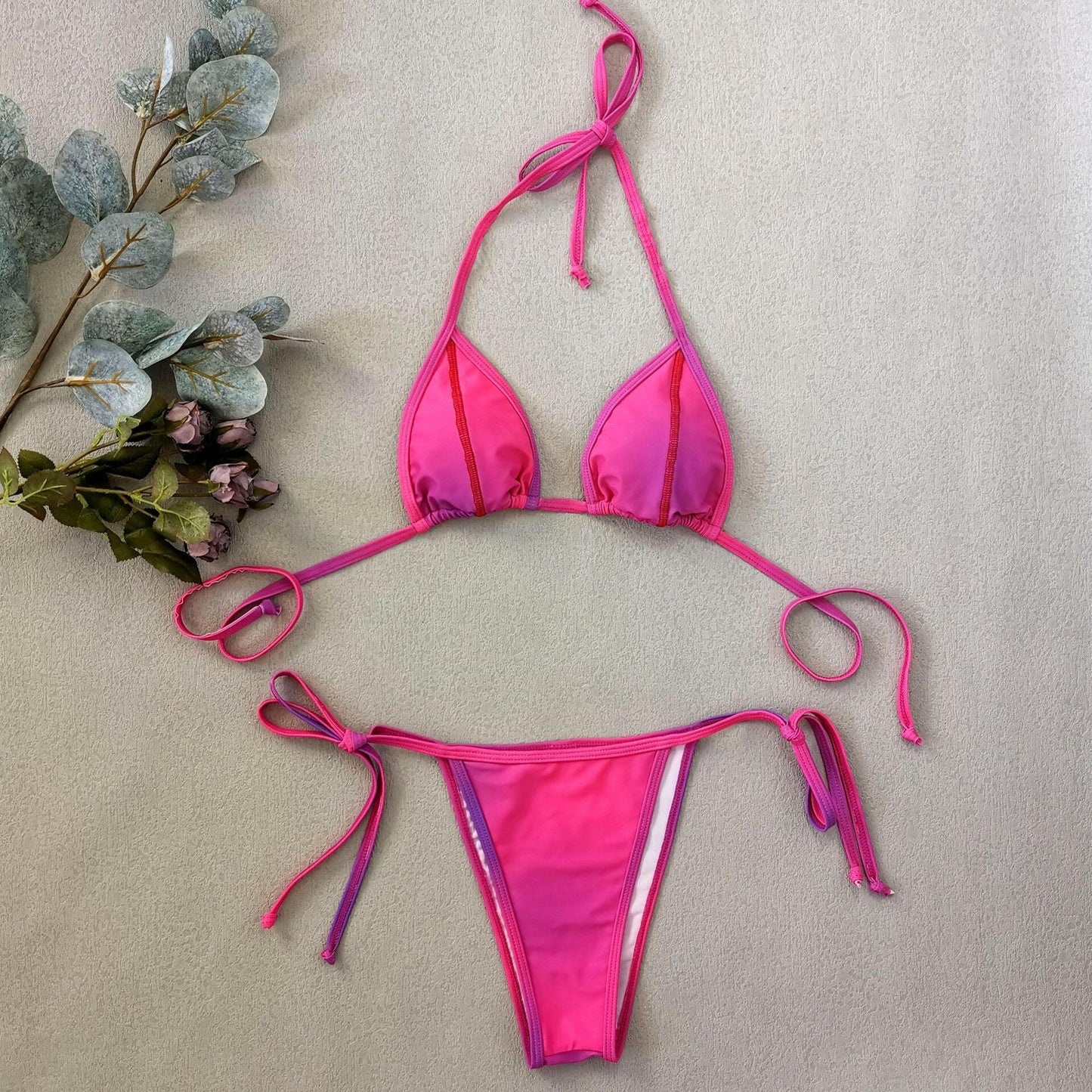 Split Bikini  Swimsuit.