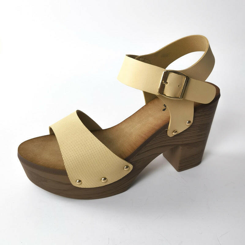 High Heel Chunky Heel Ankle-strap Sandals Women.