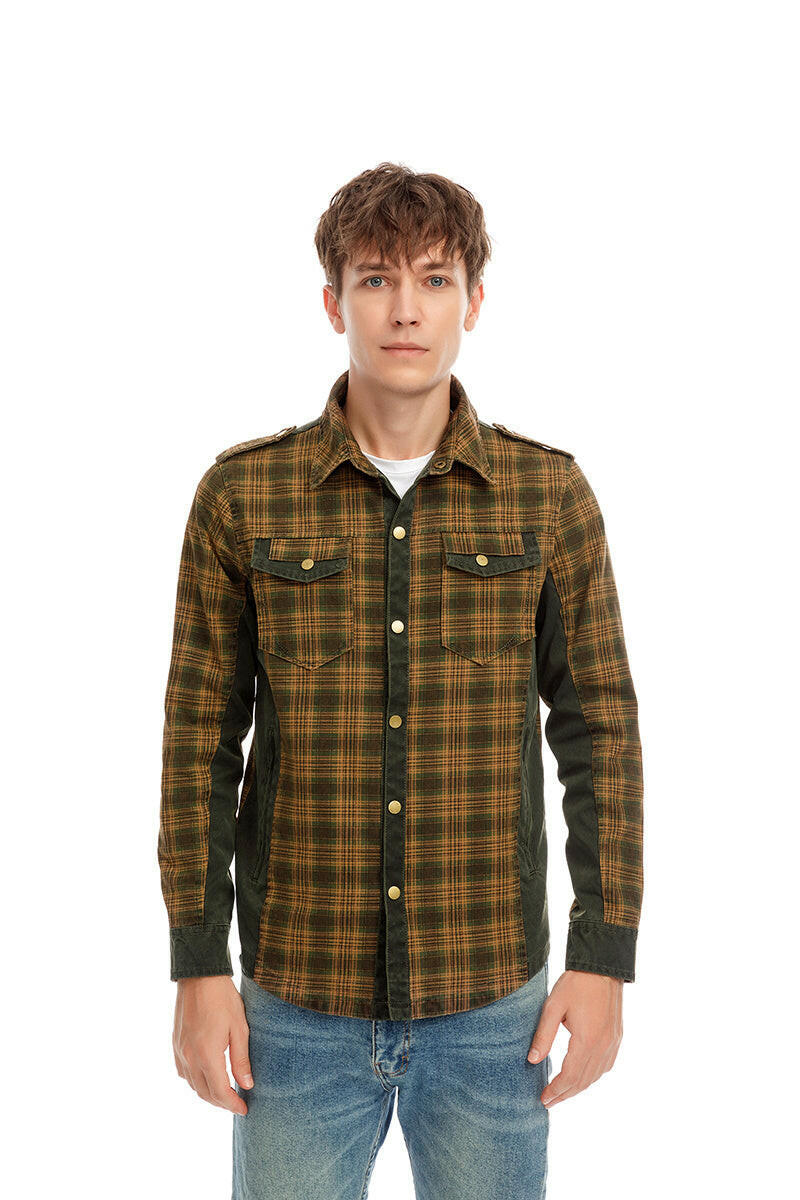 Men Plaid Jacket Casual Autumn Winter Jacket Men Slim Fit Jacket.