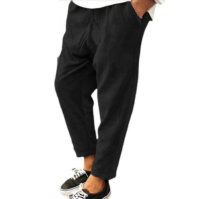 Winter Men Corduroy Pants Streetwear Joggers.