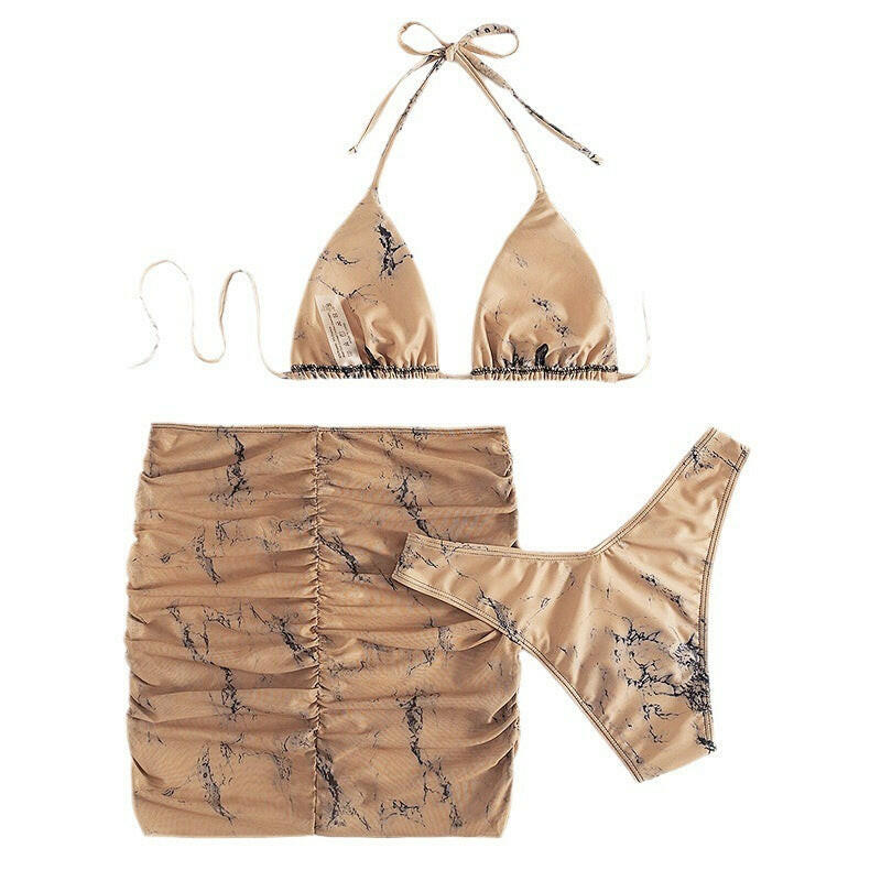 Split Bikini Three-piece Suit.