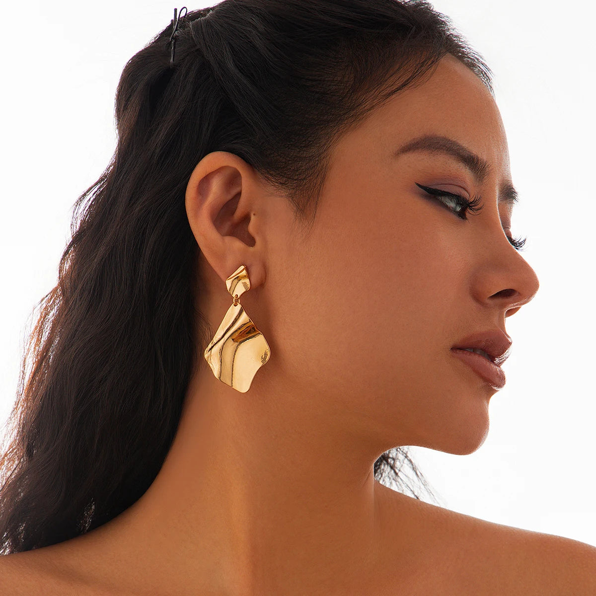 Gold Color Piercing Earrings