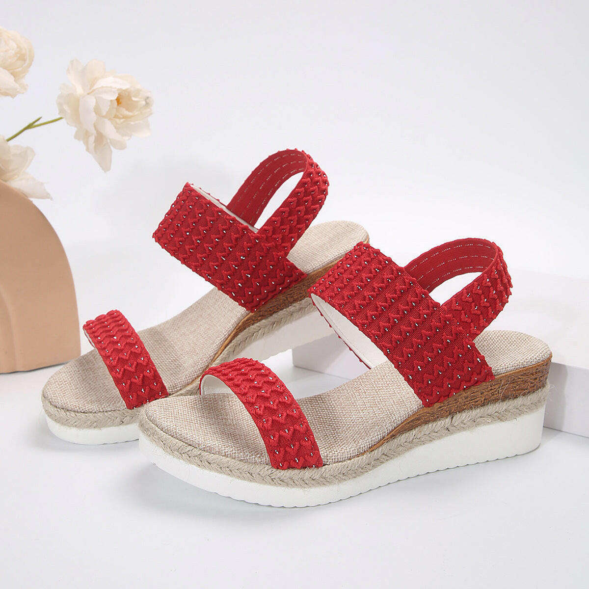 Summer Fashion Wedge Sandals For Women Peep-toe Shoes For Women.