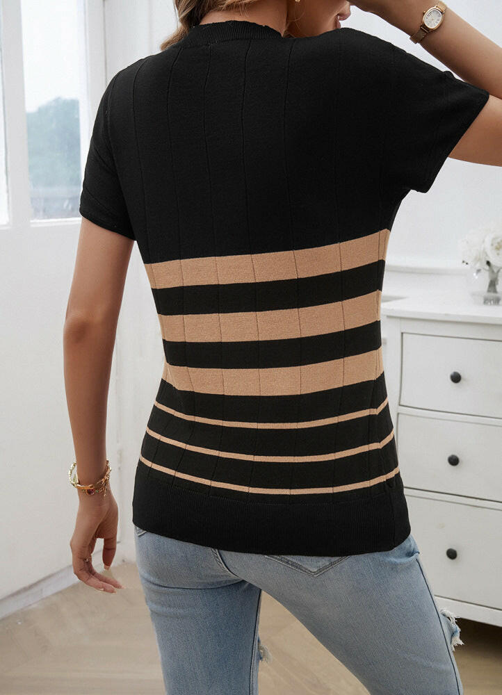 Elegant Slim Striped Sweater For Women.