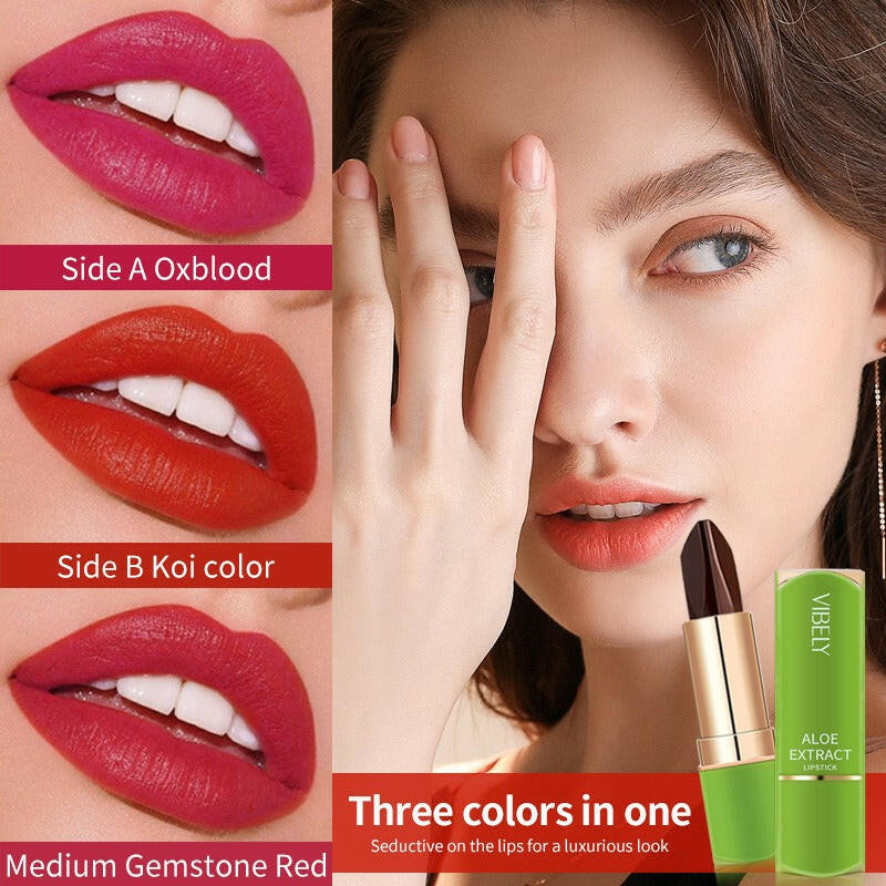 VIBELY Three-color lipstick.