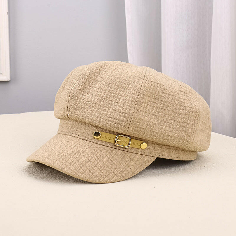 Women's Outdoor Warm Sunshade Pleated Octagonal Hat.