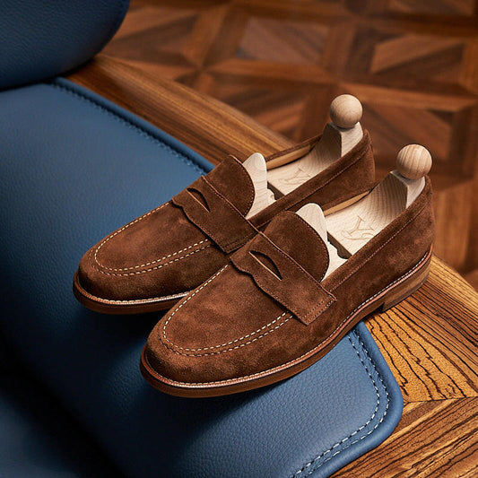 Retro Loafers Genuine Leather Handmade Leisure.