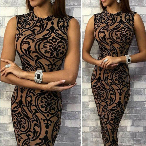 Sleeveless Evening Party Dress.