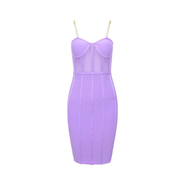 Female bag hip bandage dress.