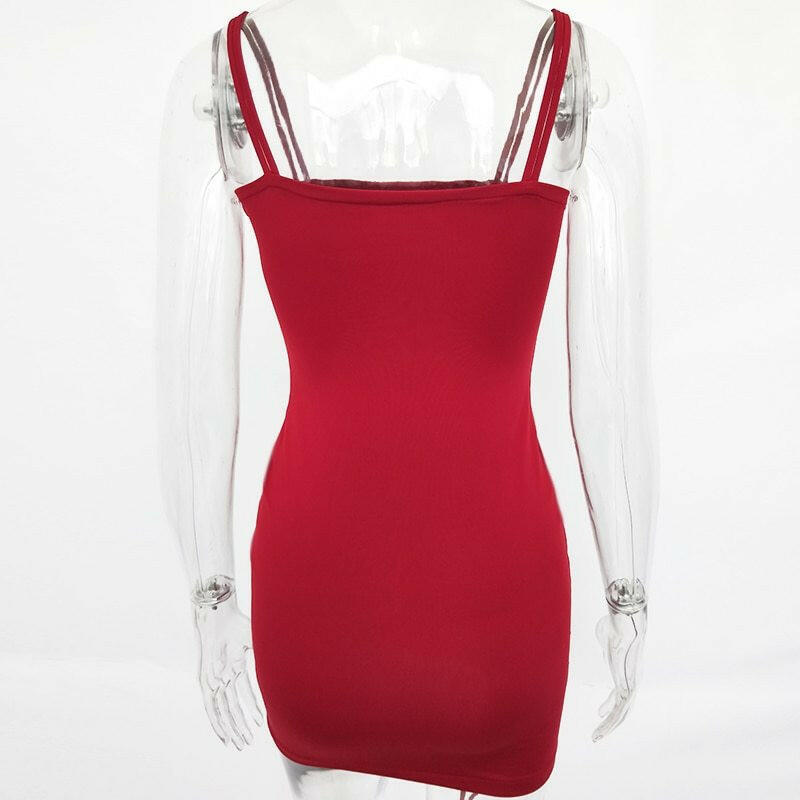 Articat Spaghetti Strap Sexy Backless Women Summer Dress.