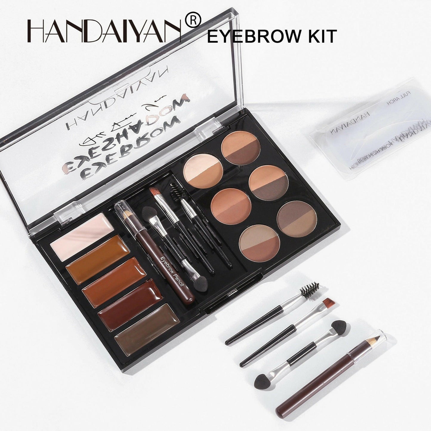 Stamp Kit Tattoo Makeup Contour Waterproof Tint Stencil Eyebrow Pencil.